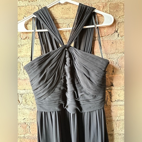 Ralph Lauren Black Ruched Halter Maxi Dress - Picture 2 of 6